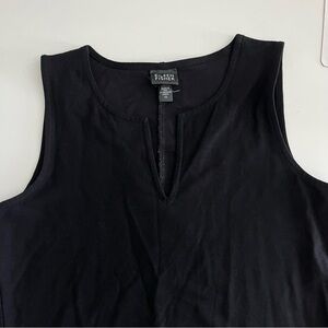 Eileen Fisher Midi Sleeveless Black Dress XS staple capsule basic dress‎